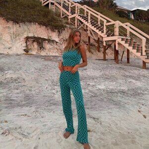 Paloma Wool Women's Blue and Green Pants